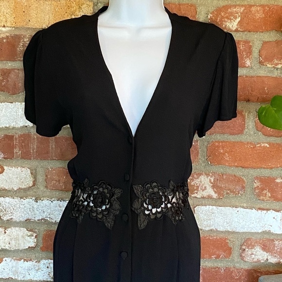 Black maxi dress Merritt Charles Black Lace Maxi Schiffer Dress Size Medium - Picture 5 of 11